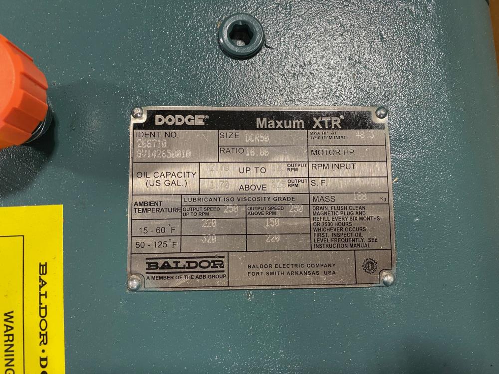 Dodge Maxum XTR Reducer, 268710, DCR50, 16.86 Ratio, 48.3 HP